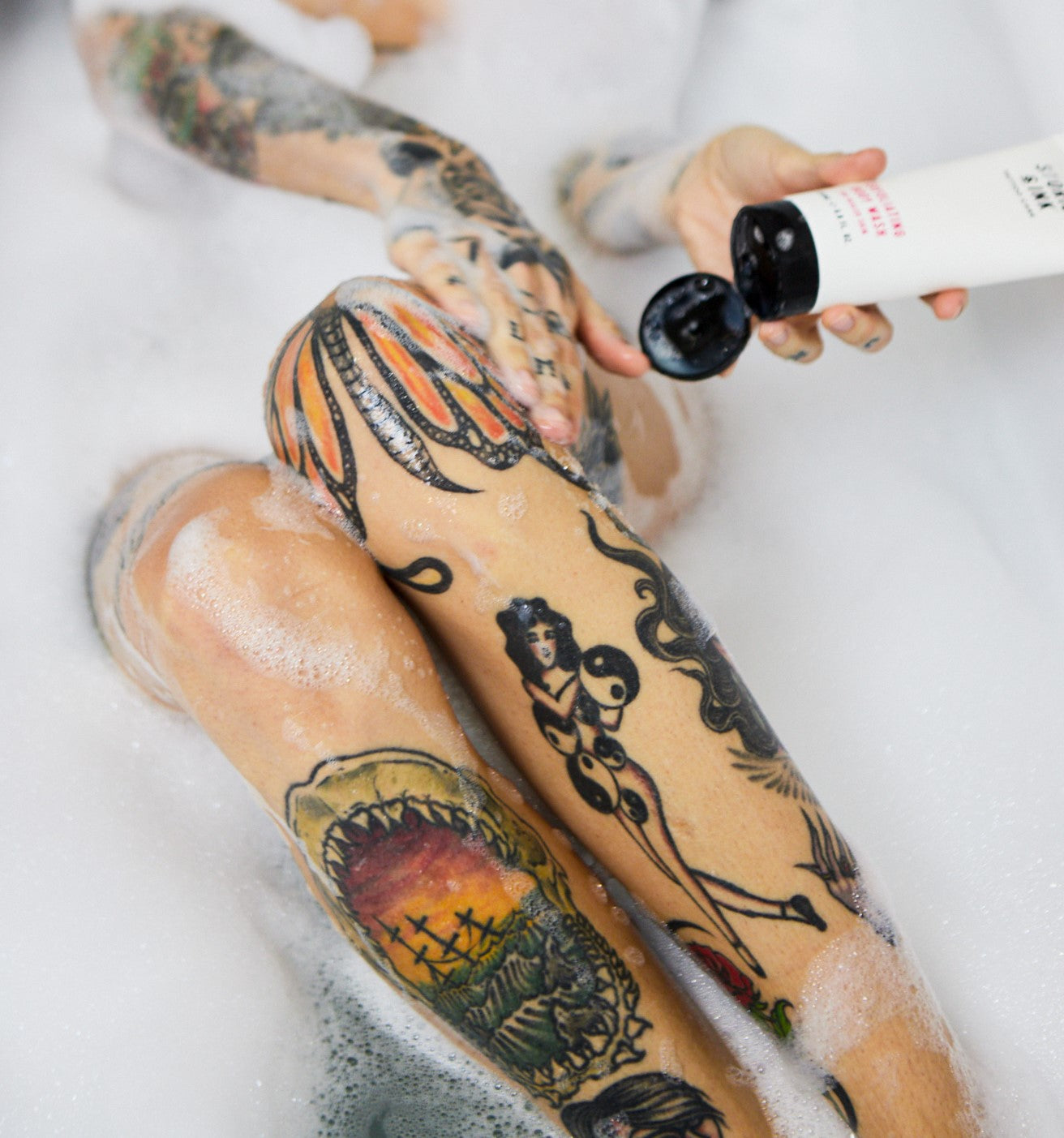 Taking a bath after tattoo